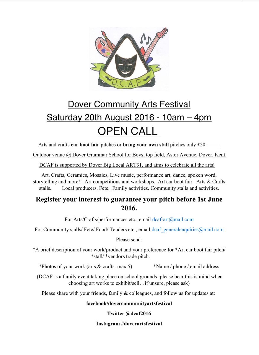 applications for stalls <a href="/artsfestival/">NationalArtsFestival</a> #dover