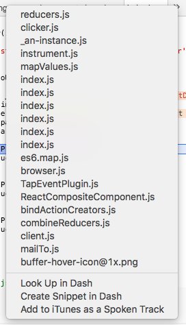 jacob414's tweet image. Thank goodness I have source maps so I can see which module does what. #javascript  #javascriptfatigue