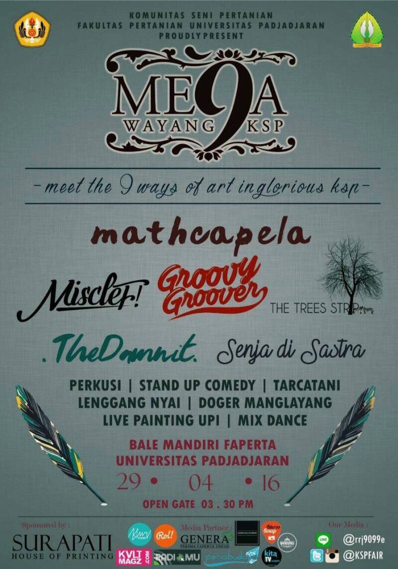 Today! ME9A WAYANG KSP 2016 di Bale Mandiri Faperta, Universitas Padjadjaran. More info follow <a href="/kspfair/">KSP FAIR 2016</a>