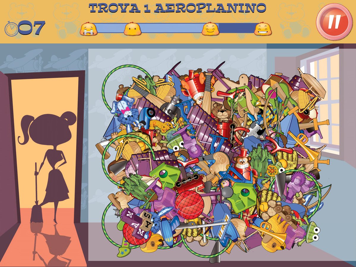 matchysgame's tweet photo. Are you able to find an airplane in this mess?! Be quick cause Pauly's mother is here! #indiegames #gamedev #MatchYS https://t.co/ejFokTUHO6