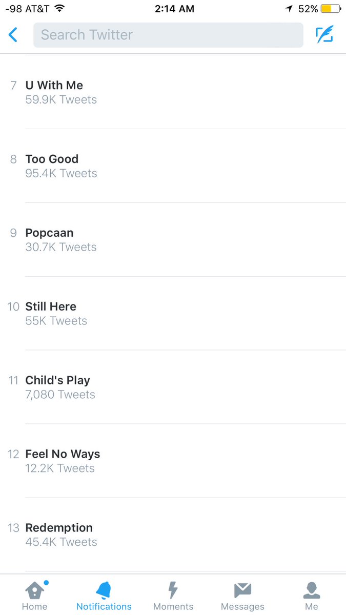 RyanFrazier_'s tweet photo. Every one of the Top 20 Trends on Twitter right now are @Drake related. Talk about POWER. #Views https://t.co/ISAbOndyez
