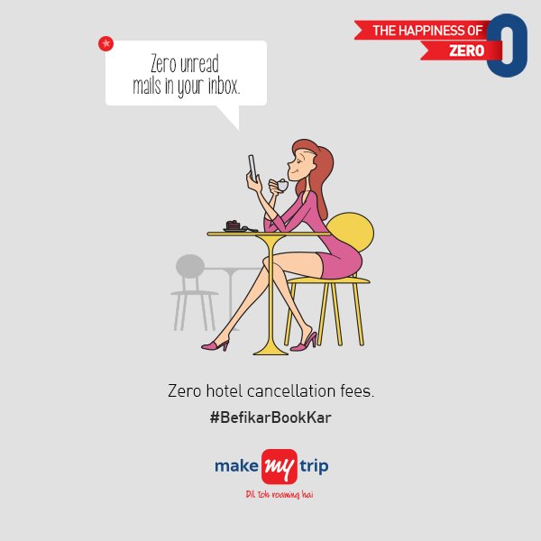 makemytrip's tweet photo. #BefikarBookKar through #MakeMyTrip and revel in the #HappinessOfZero.
#ZeroCancellation #100PercentRefund https://t.co/eWz81uDIPH