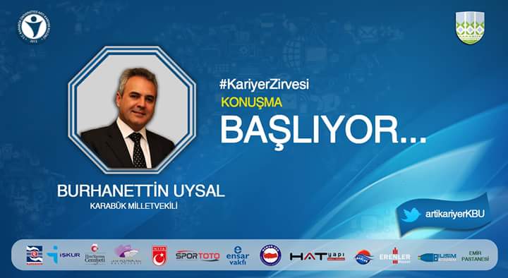 artikariyerKBU's tweet photo. Karabük Milletvekili ve Kurucu Rektörümüz Sayın @burhanettinuysl  'ın konuşması başlıyor
#kariyerzirvesi https://t.co/e11bXfNFTd