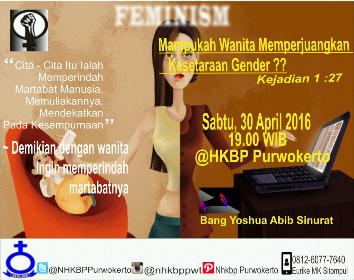 Jangan lupa datang ya gaes pad yang menggangkat tema fenism. pasti seru loh