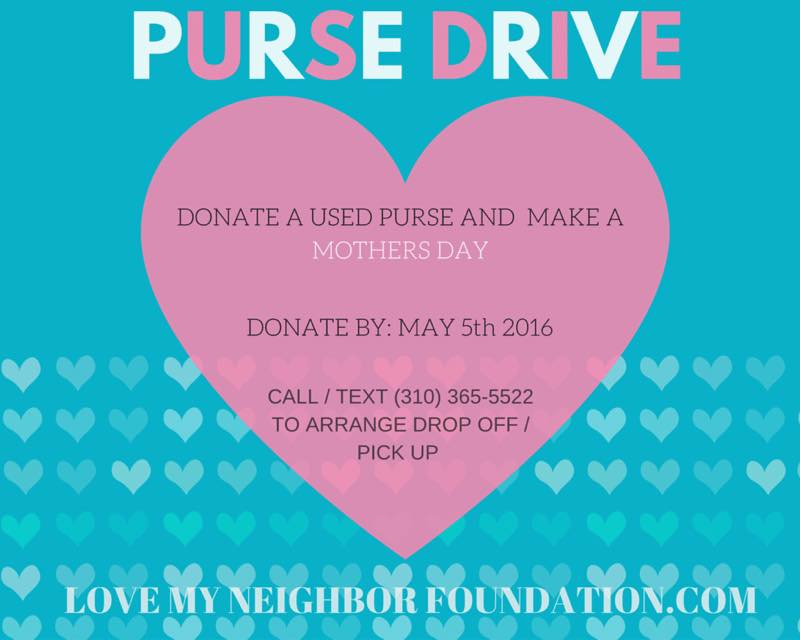 Love_MyNeighbor's tweet photo. Help us celebrate Mother's Day on May 5th by donating your purses! Donate by May 3rd, Tuesday! #LMNF #MothersDay https://t.co/EMsRanVkoM