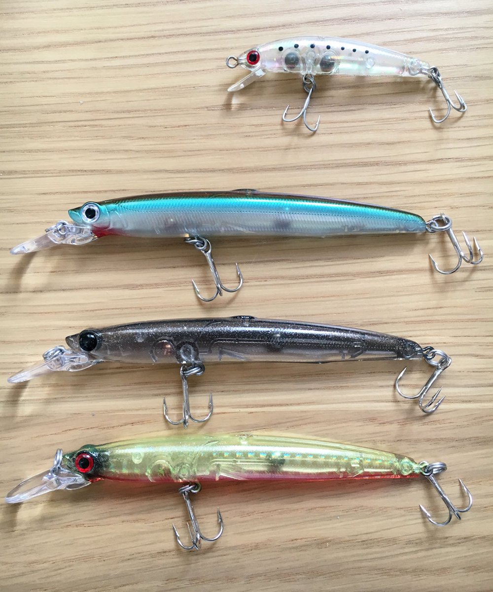 あかねん めばる姫ch 届いた この前あかねが爆釣したメバル用シンペンspm55の 超色シリーズ キラキラ宝石みたい シュガーミノースリム95f このサイズだとメバルは口を大きく開けて喰ってくる T Co Gobuelxm7c