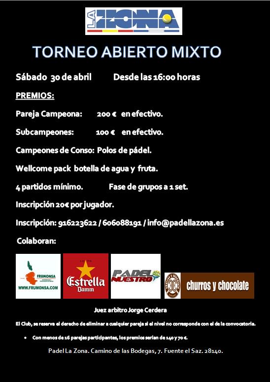 padellazona's tweet photo. Aun quedan plazas libres https://t.co/bHKVHLLudk