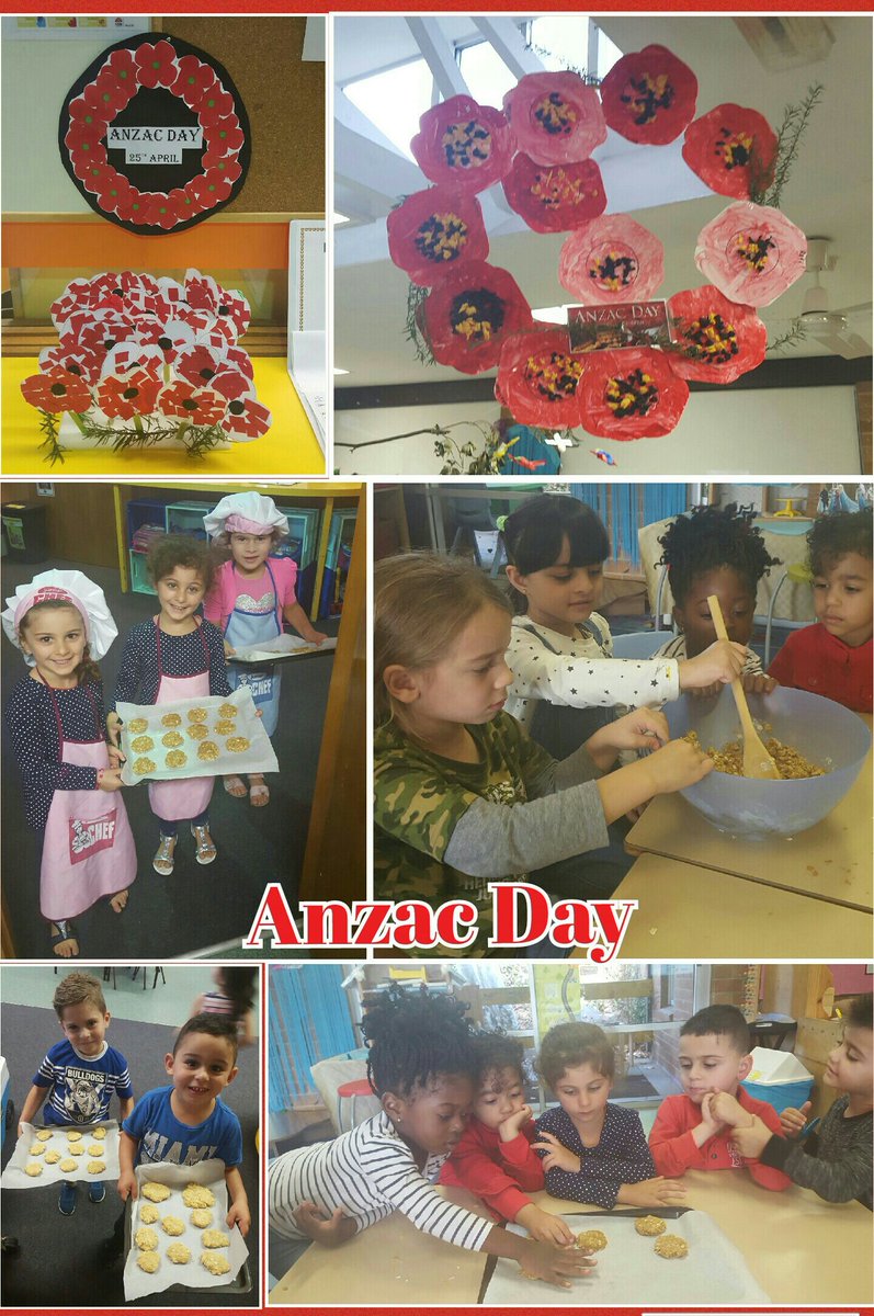 Des_Georgiou's tweet photo. Introducing Preschool to Anzac Day. Making Anzac biscuits and red poppies. @Manousaridou https://t.co/IVA42xYKMo