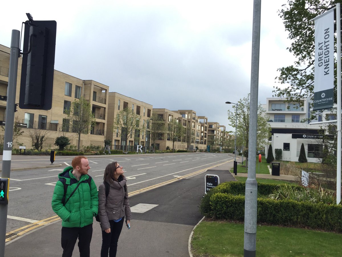Marta and Dave look round @CountrysideProp Great Kneighton #Cambridge. We are providing #BuildingServices design