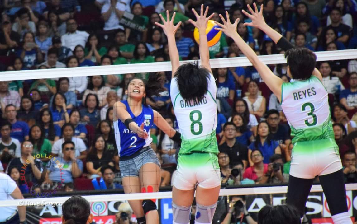 MikaReyesLovers's tweet image. 'Til your last solid block for the green and white, best tandem 💚 @mikareyesss @VSGalang ©Rave Sengco #ALLINLaSalle