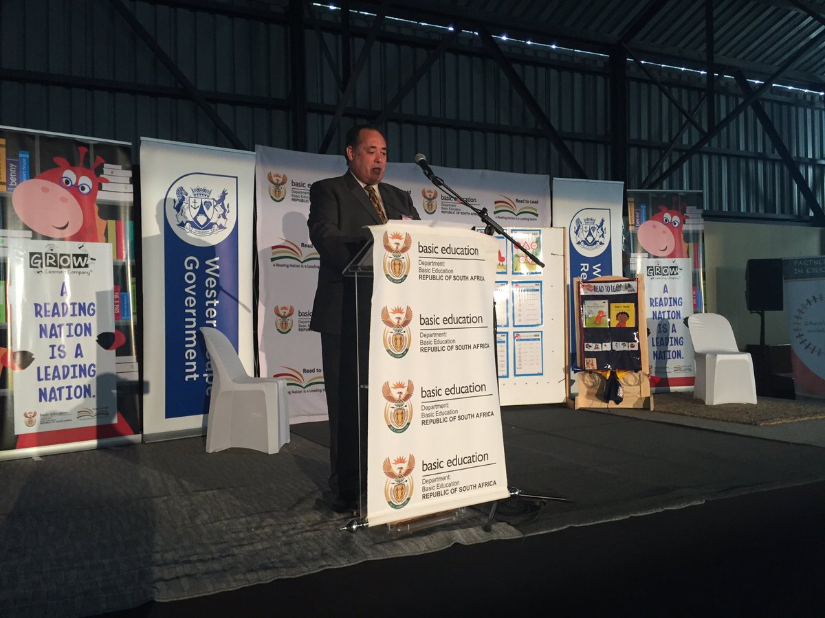 MC is Dr Peter Beets, Chief Director Curriculum, launch of #literacycampaign #GrowLearning @DBE_SA @PaulaWilsonPWMC