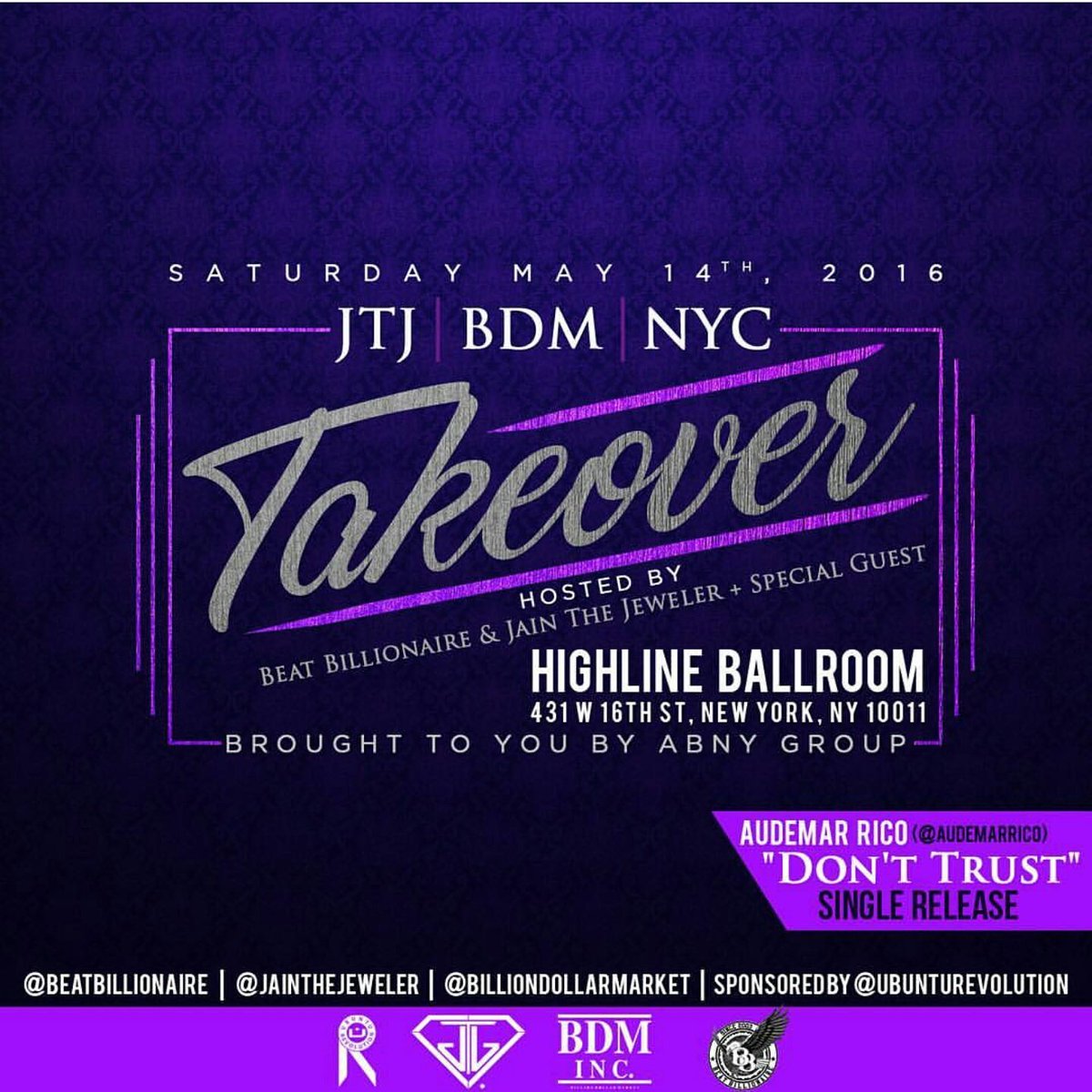 MrJeanius's tweet photo. @B_DollarMarket Comin To Turn Up @HLBallroom BDM Artist @audemarrico__  New Single "Don't Trust" #BDMMMG @ubuntu_rev https://t.co/VYVFr92RR5