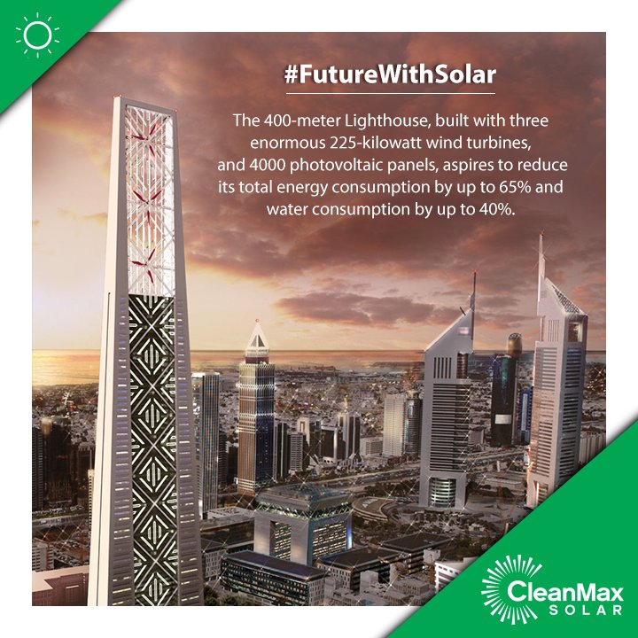 CleanMax_Ofc's tweet image. #FutureWithSolar This skyscraper will become a model for more #sustainabledevelopments in the future.