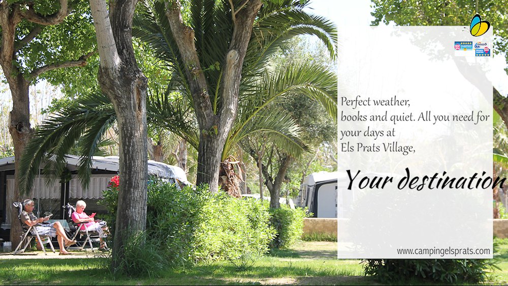 Perfect weather, books and quiet. All U need for your days with us campingelsprats.com #elspratsvillage #camping