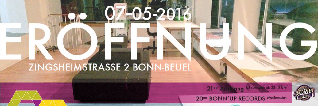 BONNUPrec's tweet photo. SA 07/05/2016 Opening:
#Musiksession von #BONNUP um 20:00h bei #BNLAB1 im @BonnLAB.
#Bonner sind 💜-lich willkommen! https://t.co/l1l4uLZ76M