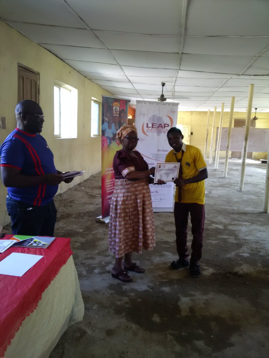 LEAPAfrica's tweet photo. Certified! There's no limit to what these students can achieve! #PathToPurpose students receiving #YDTP certificates https://t.co/TcLGE0kaGl