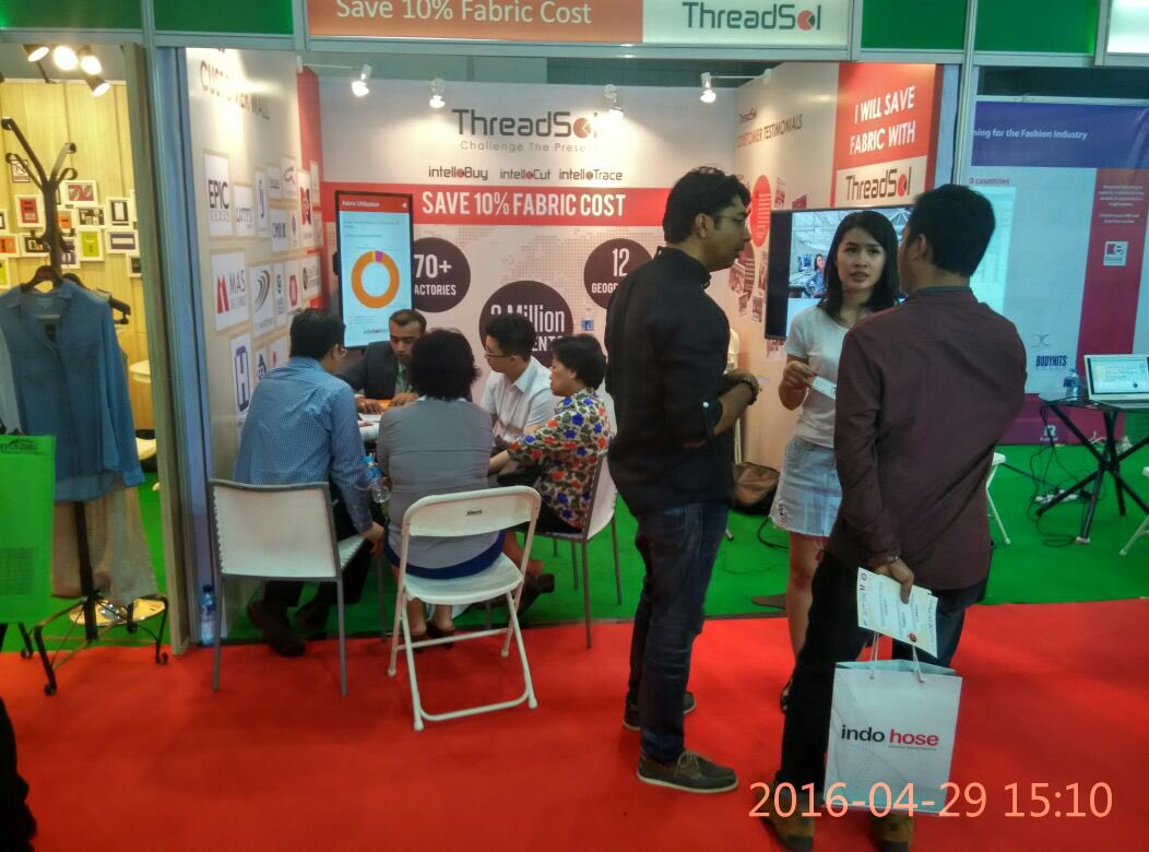 threadsol's tweet image. Spilling on the pathway and beyond..The entire hallway is our stall at #indointertex #indonesia Hall A3, #17