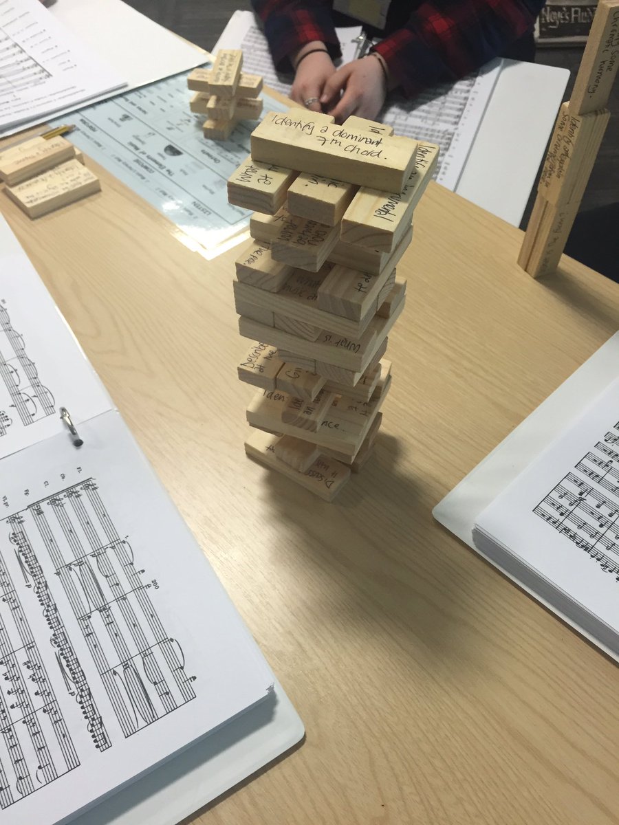 SOT6Fmusic's tweet photo. Revision Jenga! #alevelmusic #revision https://t.co/g3KwGWwP0T