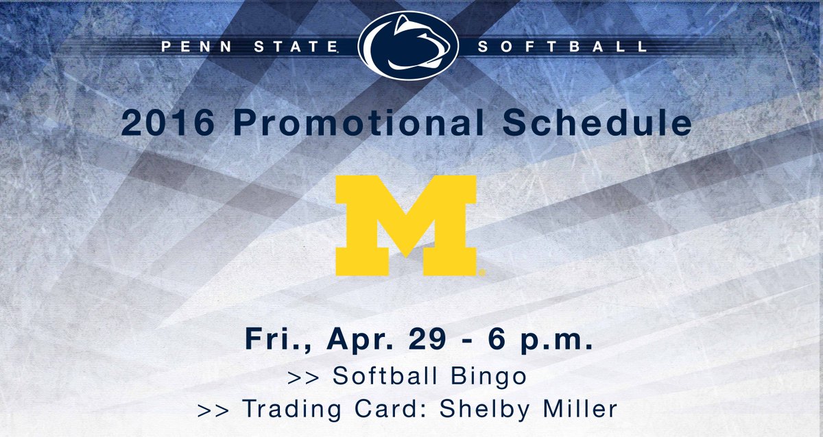 PennStateSB's tweet photo. Great promotions starting tonight at the 6 p.m. #PennStateSB / Michigan game at Beard Field! https://t.co/4L9scZitme