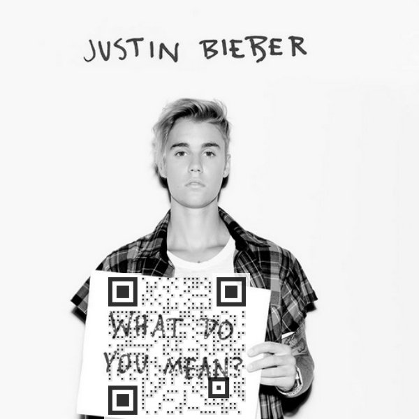 #scan to get #Whatdoyoumean lyrics <a href="/justinbieber/">Justin Bieber</a> #qrcodes #visualqrcode #qrcraze