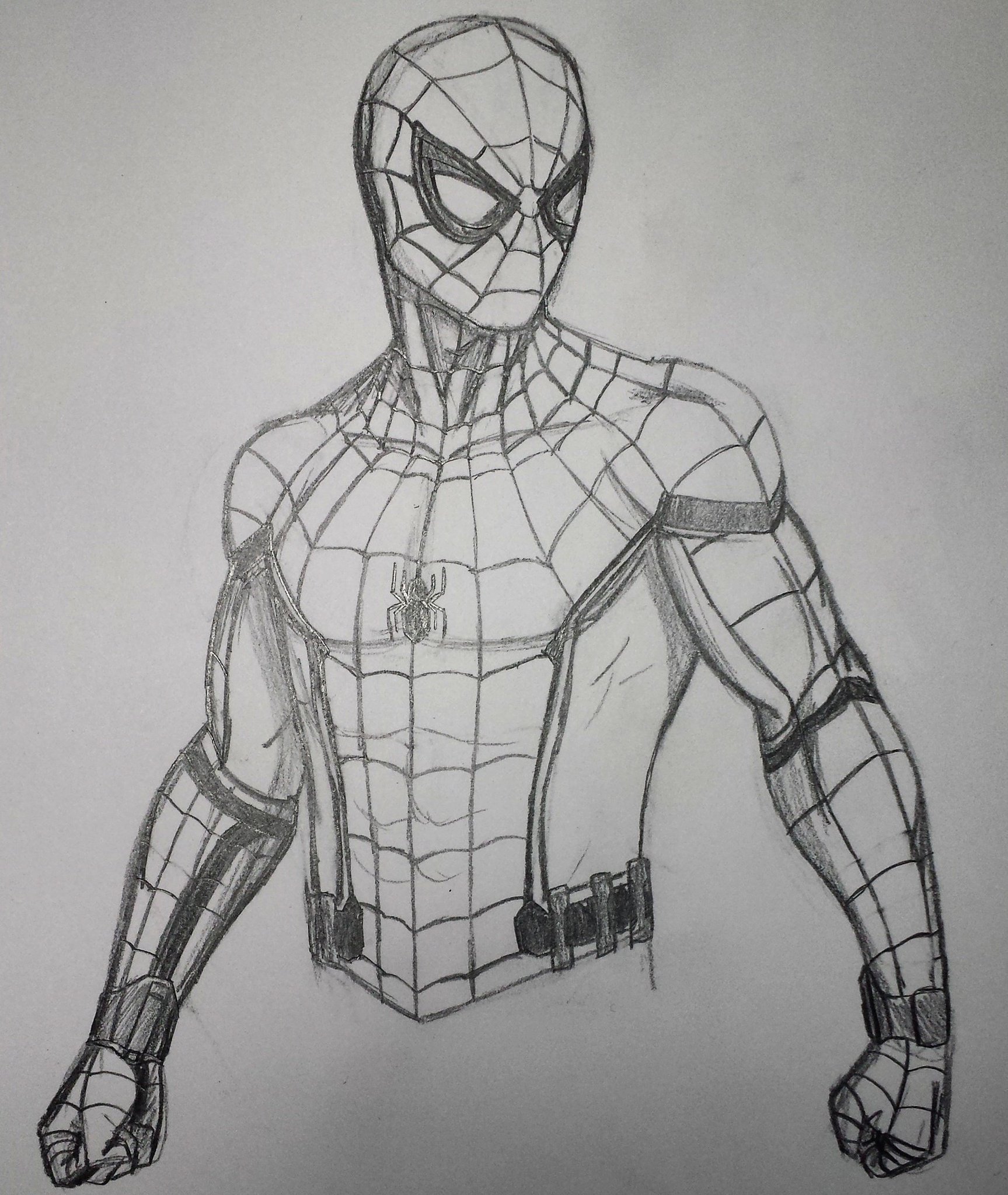 Tevin Jones on Twitter: "Mcu Spider-man sketch @TomHolland1996 #