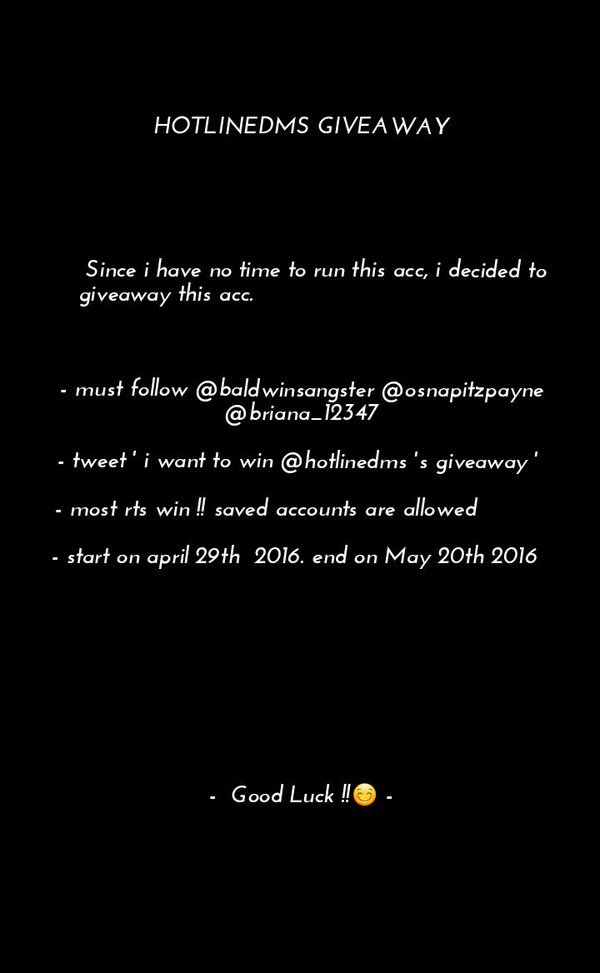 tutsxoxo's tweet photo. "I want to win @hotlinedms's giveaway" https://t.co/JiMbcCpENQ