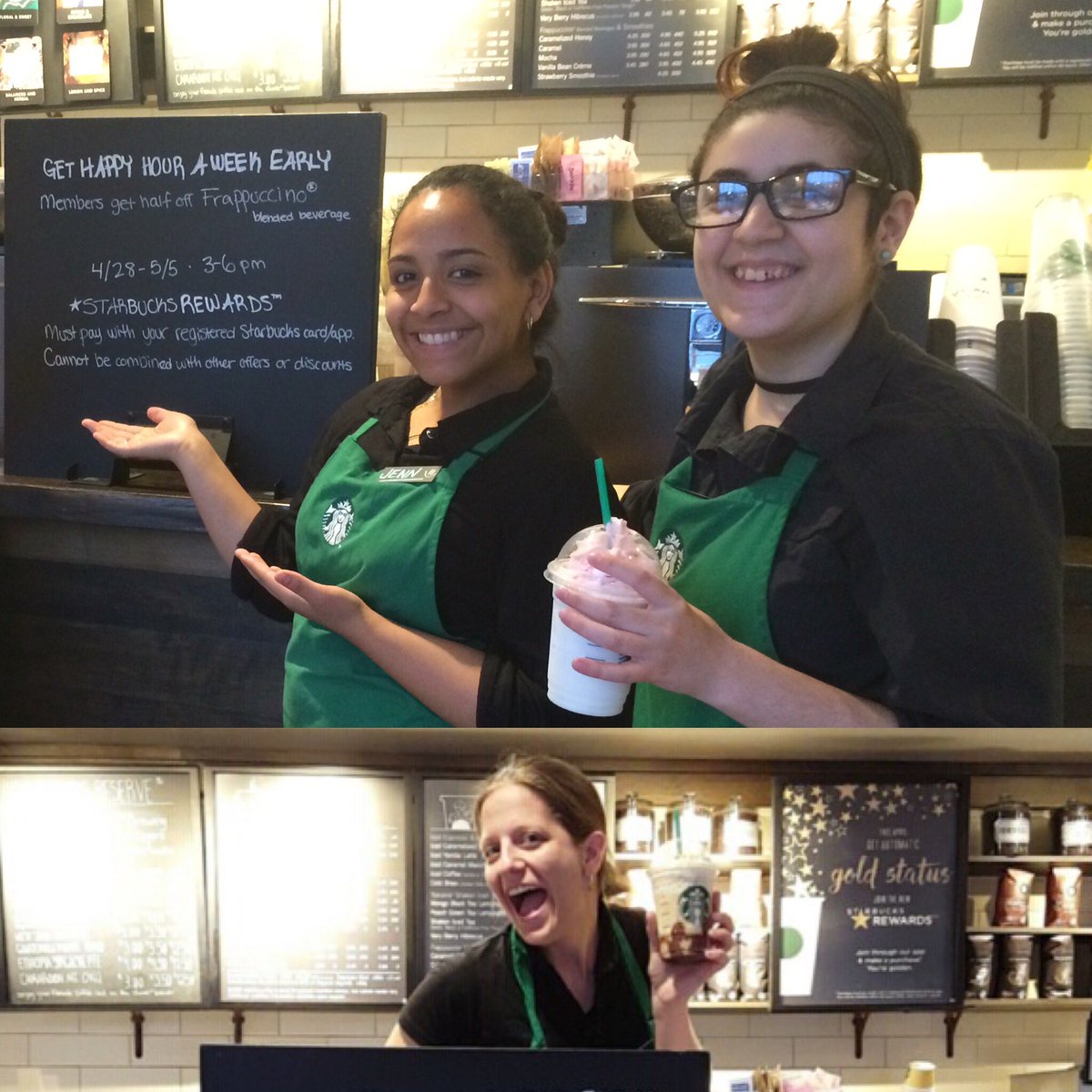 SbuxDarien's tweet photo. We are super excited about Frappuccino Happy Hour!! #themighty795 #thegreat38 #tobeapartner https://t.co/o9SuhzQSpn