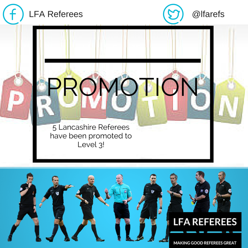 LFARefs's tweet photo. Congrats to the following promoted to Level 3:

Conor Brown
@LewisSmith01 
@AndyJSykes 
Peter Shacklady
@EllSwallow https://t.co/zmfMBxBSAk