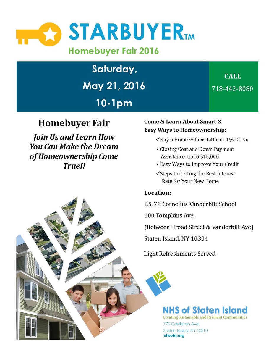 NHSStatenIsland's tweet photo. Want to get started on buying a home? Come to this event and take the first step towards your goals! https://t.co/ykZ36o4Jew