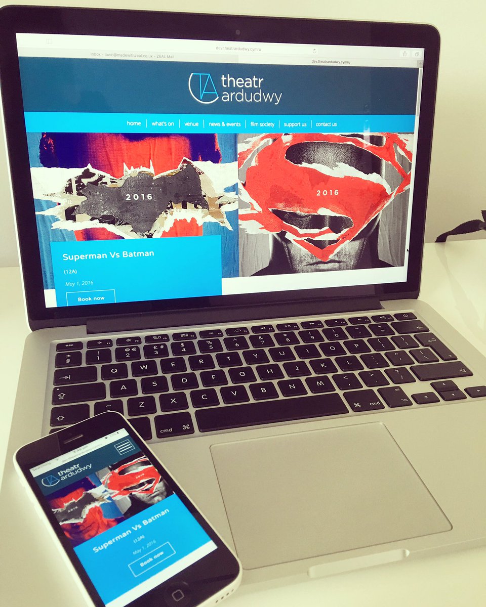 madewithzeal's tweet image. A day of testing before the new @theatrardudwy16 website launch!! #webdedign #responsive #design #superman #batman
