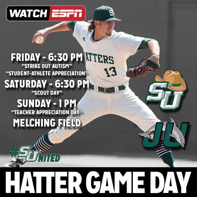 Hat_Stat_Check's tweet photo. HATTER GAMEDAY ‼️‼️‼️

🎩⚾️✅ 

See you at the ball game ‼️

#GoHatters #SUNITED https://t.co/gLQYYMa1Cc