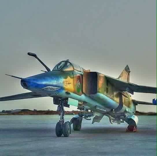 المقاتلة الروسيـة MIG23 BN تدخل إلى خدمة سلاح الجو الليبي بعد غياب 12 عاماً ChNE0m0U0AAk_2Q