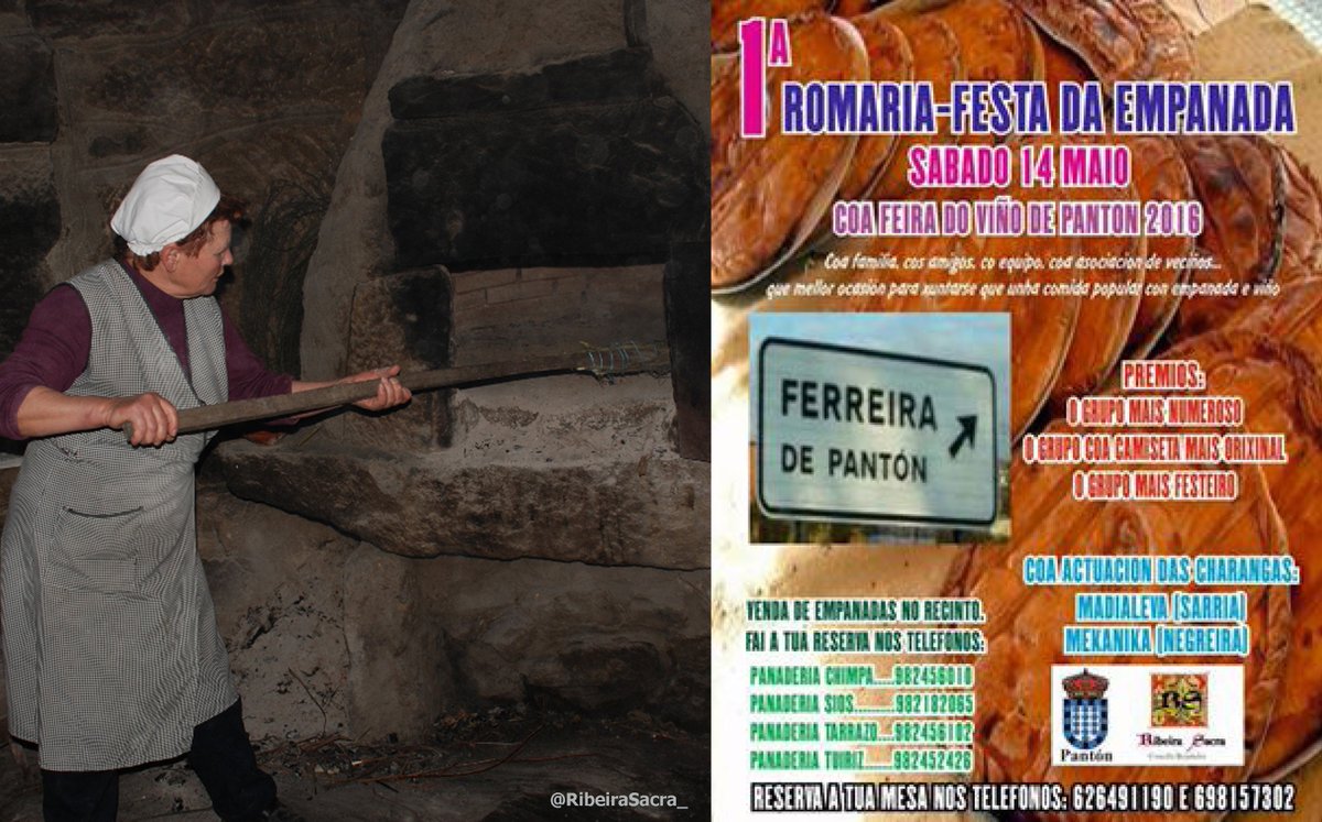 RibeiraSacra_'s tweet photo. I ROMARÍA - FESTA DA EMPANADA
na Feira do Viño de Pantón
14 de maio

@TurismoPanton #RibeiraSacra #Pantón https://t.co/HTUhN0ry6C