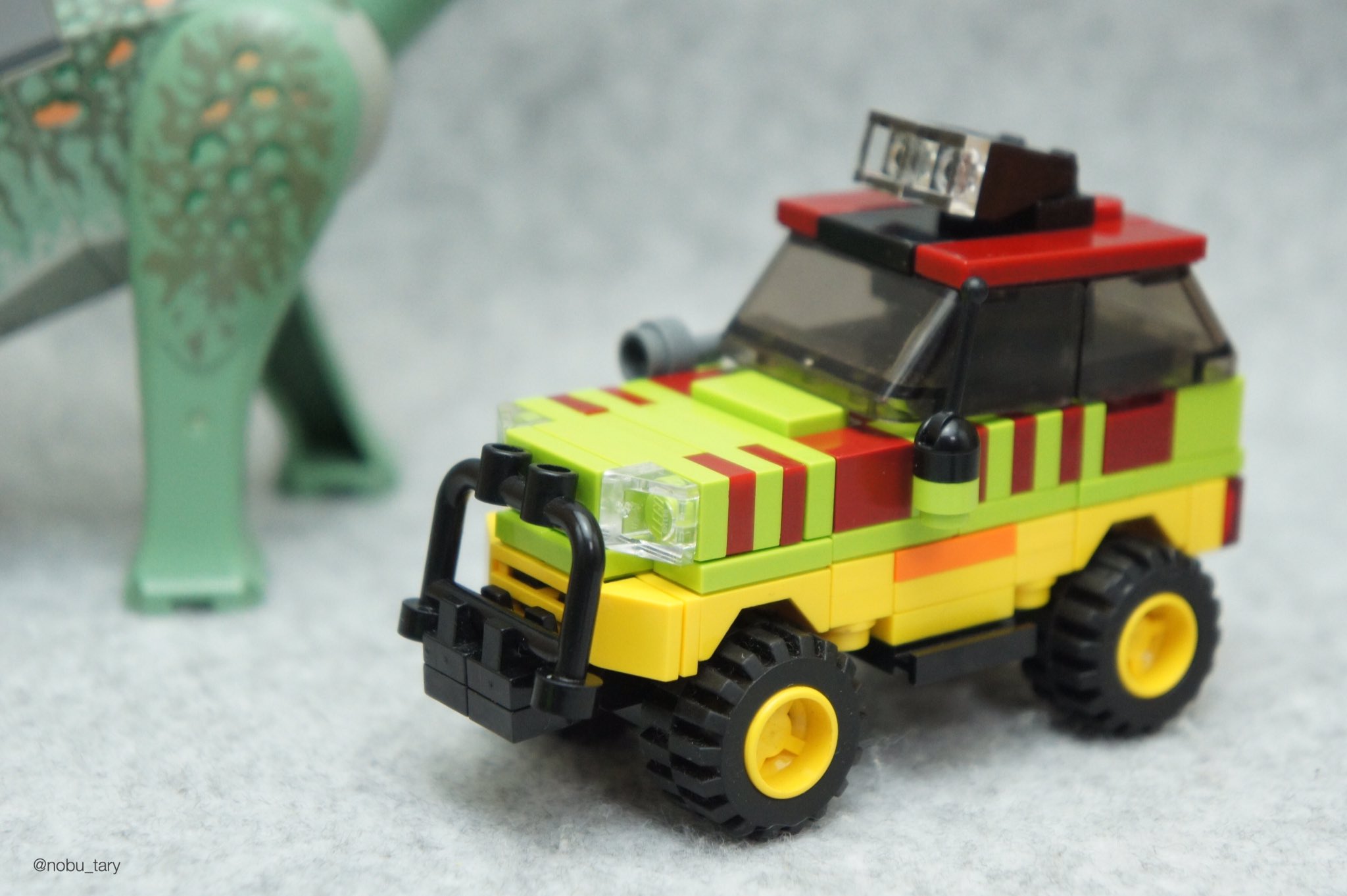 Tary レゴでジュラシックパークの車を４幅で作ってみました 4wlc T Co W9qtm6diyr Twitter