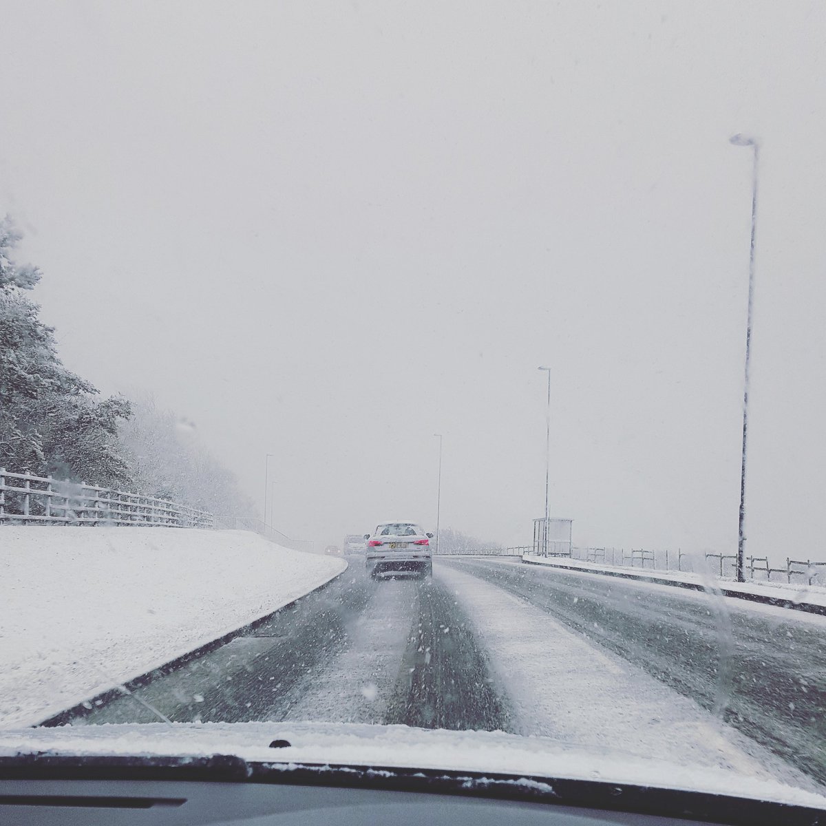 On route to Oulton Park with a delivery for @epaymeracing ... hope they get better weather than us in Newcastle!⛄❄