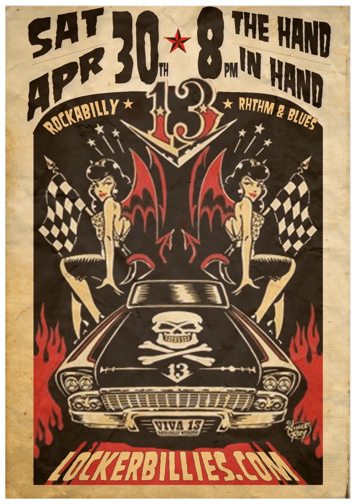 Lockerbillies's tweet photo. Tomorrow night we return to our lovely local the hand in hand! #rockabilly #vintage #retro #1950s #rocknroll https://t.co/AFMIoUZCc4