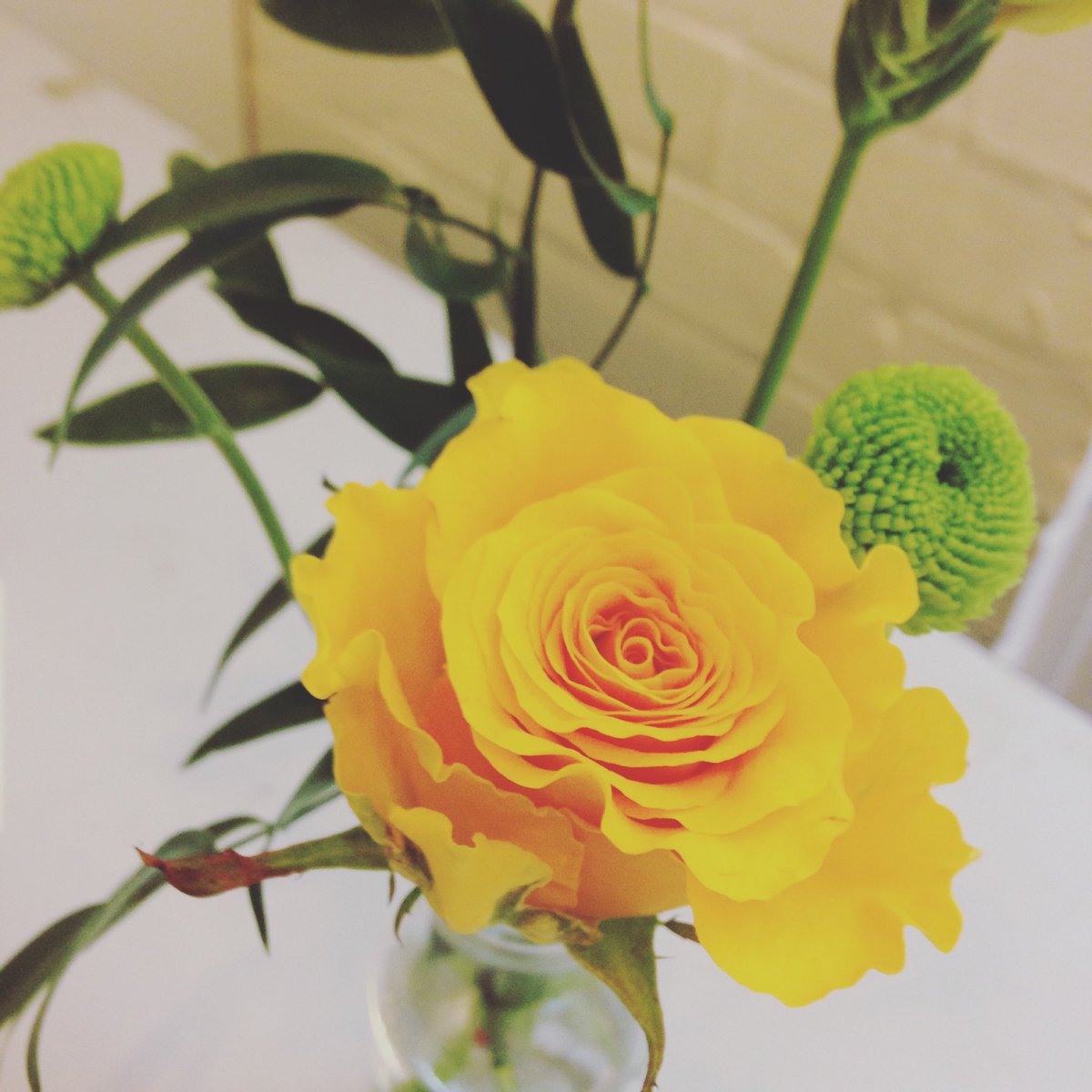 hellobirddesign's tweet image. Beautiful flowers at my calligraphy course today #flowers #studiospace