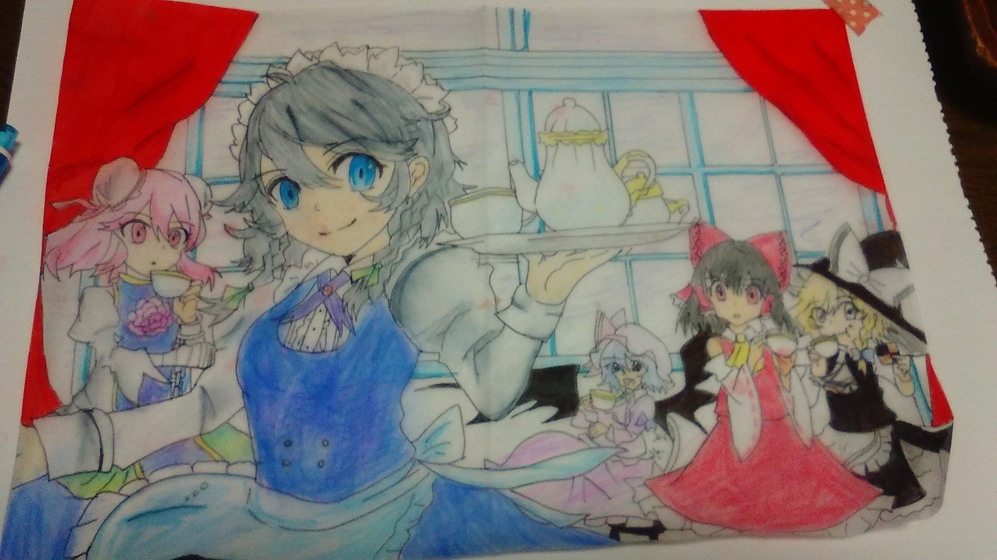 なっふぃー アニキィ応援隊 東方茨歌仙人 Wild And Horned Hermi 5巻表紙 色塗り後 東方project 東方イラスト 茨木 歌仙 十六夜 咲夜 東方茨歌仙 T Co Zfdueymt Twitter