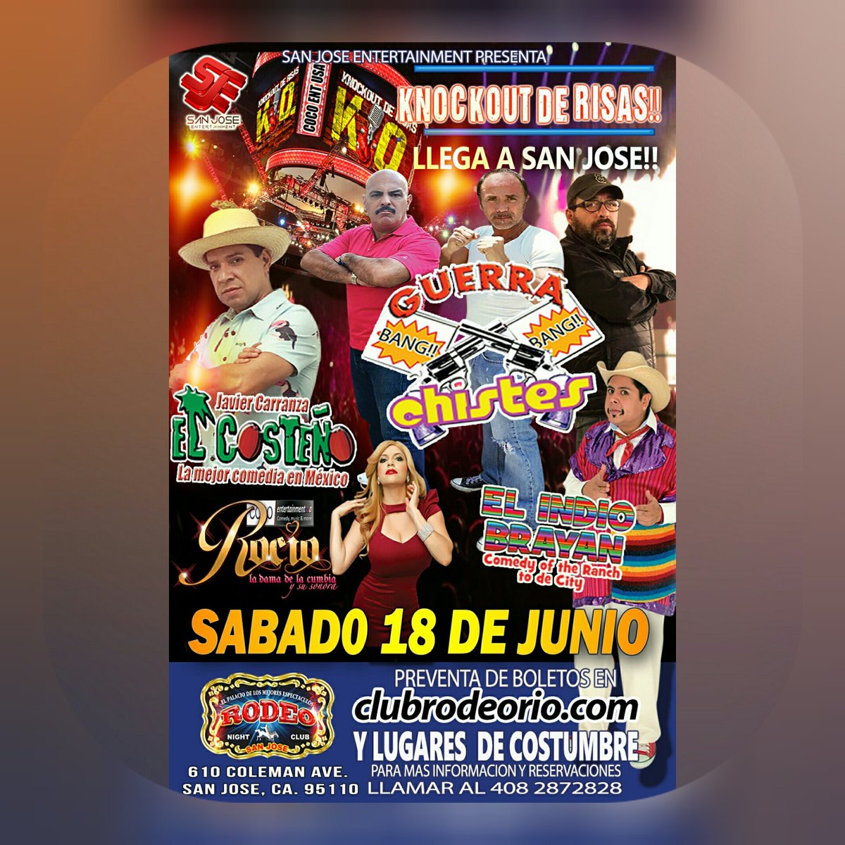 ClubRodeoRio's tweet photo. San Jose Entertainmet presenta
Sabado 18 de Junio
Boletos ya estan a la venta https://t.co/2ouVCMkLki