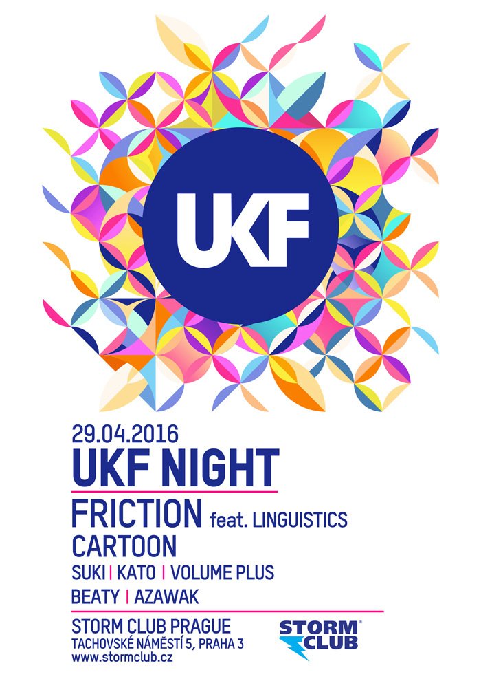 UKF's tweet photo. 🎉 TONIGHT 🎉

@StormClubPrague w/ @FrictionShogun @IamLinguistics + more 👌

https://t.co/okdjWeBWm4 https://t.co/BTZpBXjXzo