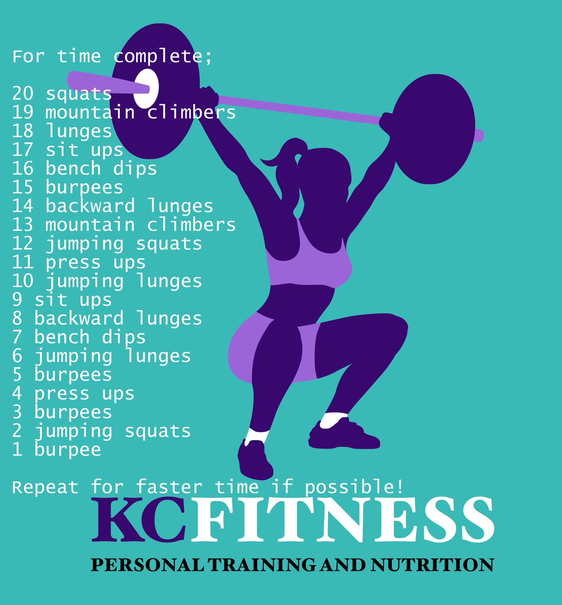 Want a workout to set you up for the weekend? Then have a go at this beast! #workout #fitness #goForIt