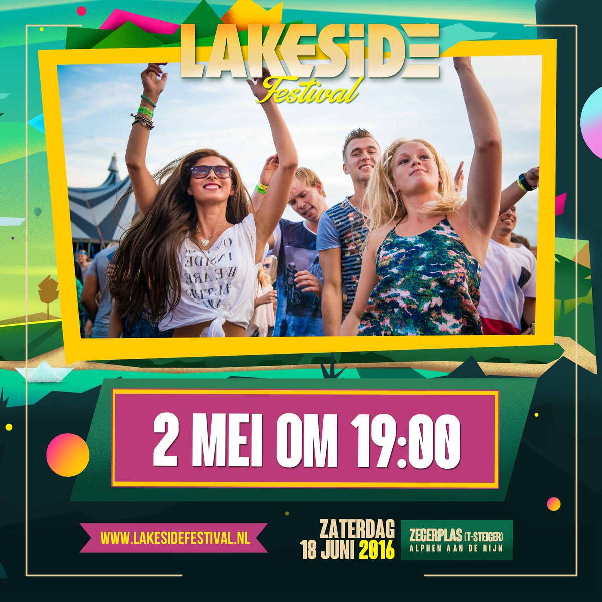 lakesidealphen's tweet photo. Nog 3 dagen! Laatste 1000 tickets op 2 mei 19u te koop via @Alphens Zorg dat je klaar zit maandag! #lakesidefestival https://t.co/201CjYkOAt