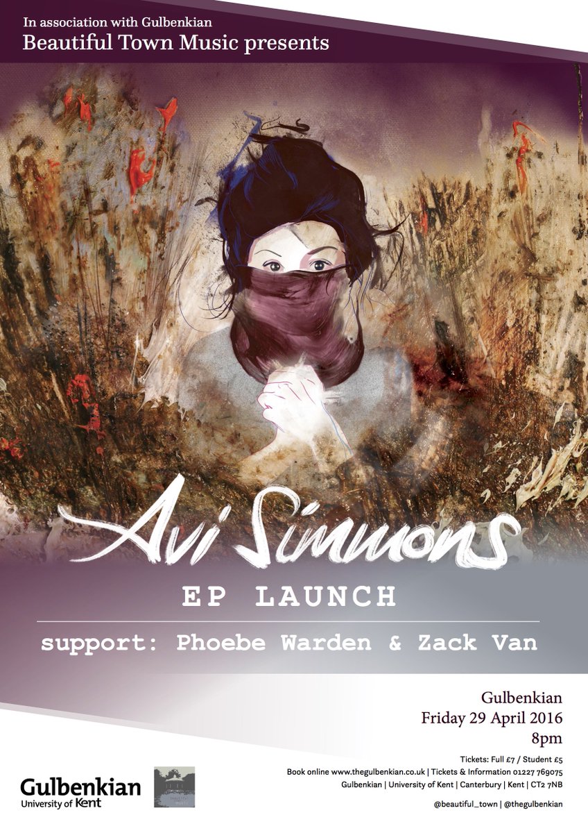 beautiful_town's tweet photo. TONIGHT at @TheGulbenkian #AviSimmons @phoebe_warden @zackvanmusic #Canterbury #EPlaunch #livemusic #BTMpresents https://t.co/rU0sezih60