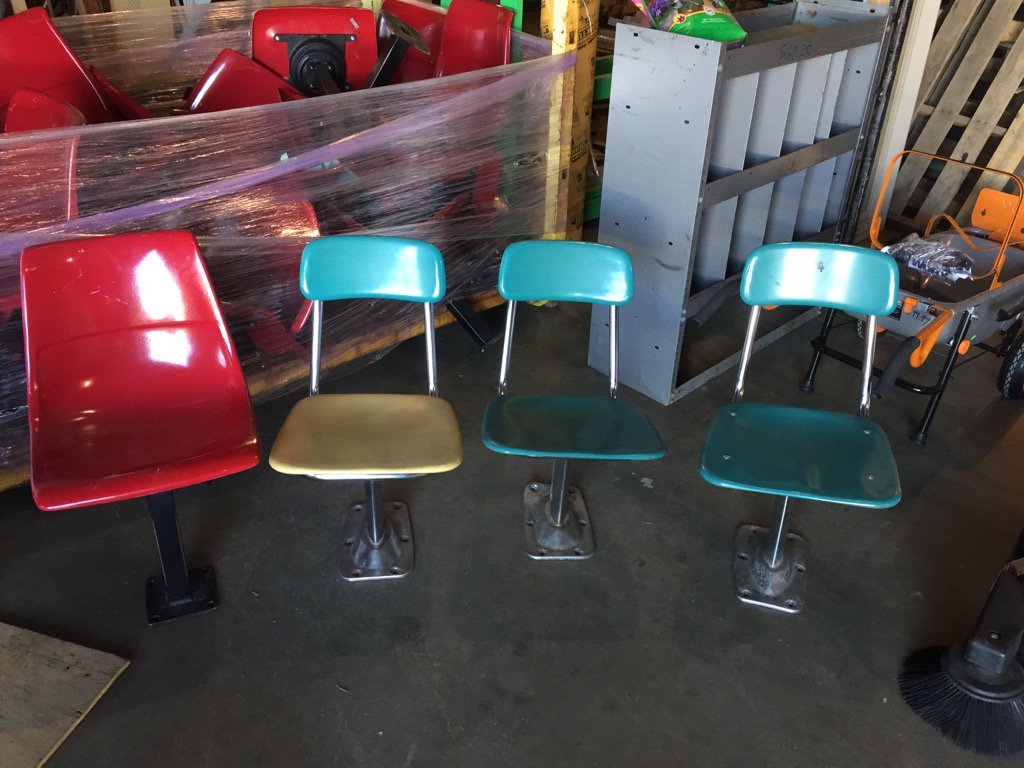 Kerf_Grit's tweet photo. Found some cool old chairs at the @Habitat_org Restore the other day. Now we just have to build some new bases. https://t.co/sTWJhdQ4Vd