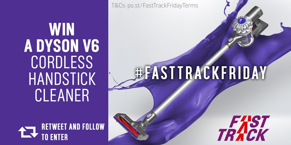 Say hello to #FastTrackFriday, our Same Day delivery comp! RT for a chance to win a Dyson Cordless Vacuum. Ends 3pm.