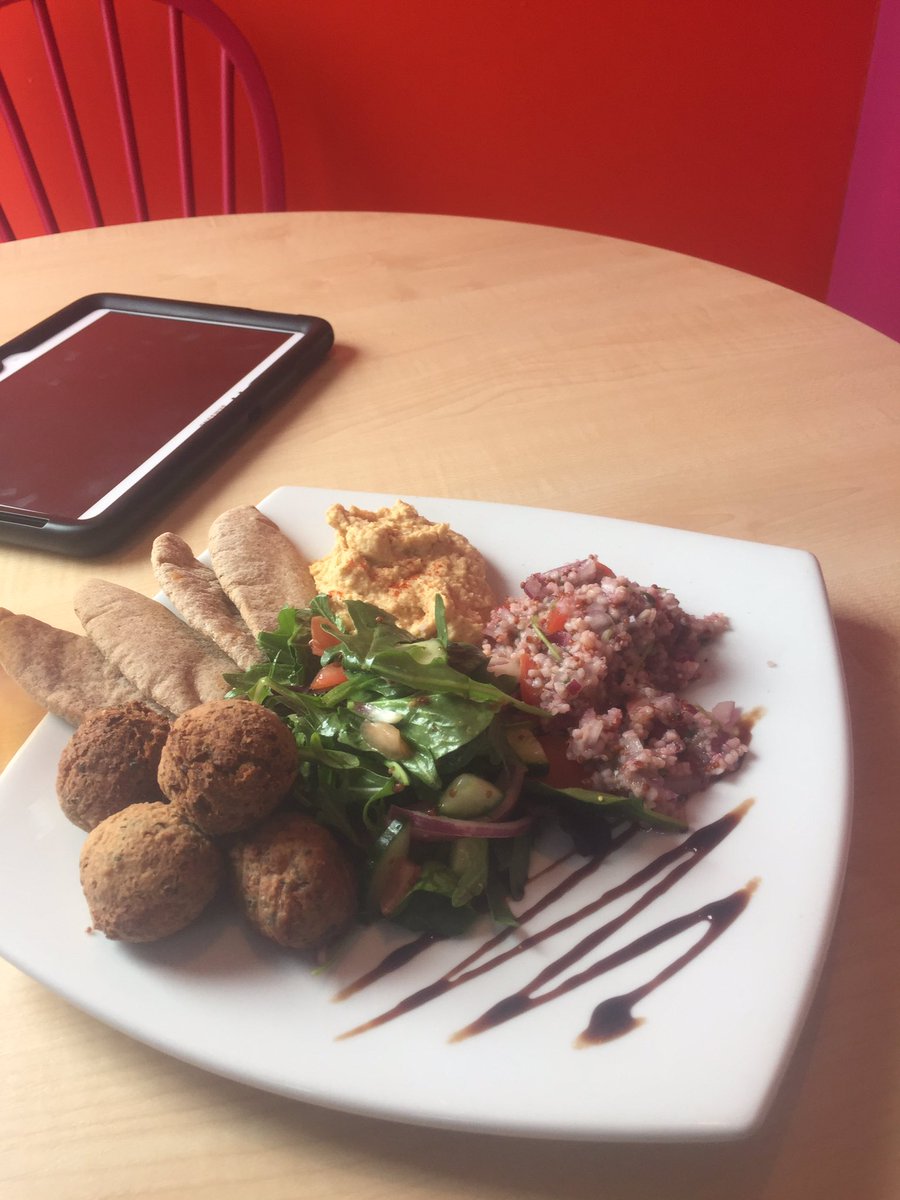 Don't post about food. But at new vegan, Voltaire in Bangor. If vegan's good enough for the Welsh champ <a href="/emsdavies1/">Emyr Davies</a>