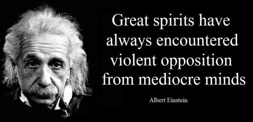 marshawright's tweet photo. Great spirits have always encountered violent opposition from mediocre minds #quote #leadership #mindset https://t.co/L9mxTAAeJW