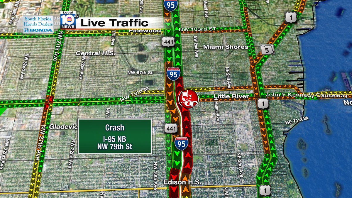 Crash on I-95 NB and NW 79th St #TRAFFIC #MIAMI https://t.co/QrP2g6GwK6