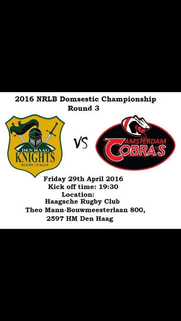 NL_Rugby_League's tweet image. Tonight&apos;s fixture #Rugbyleague #DutchRL #RLdevelopment
