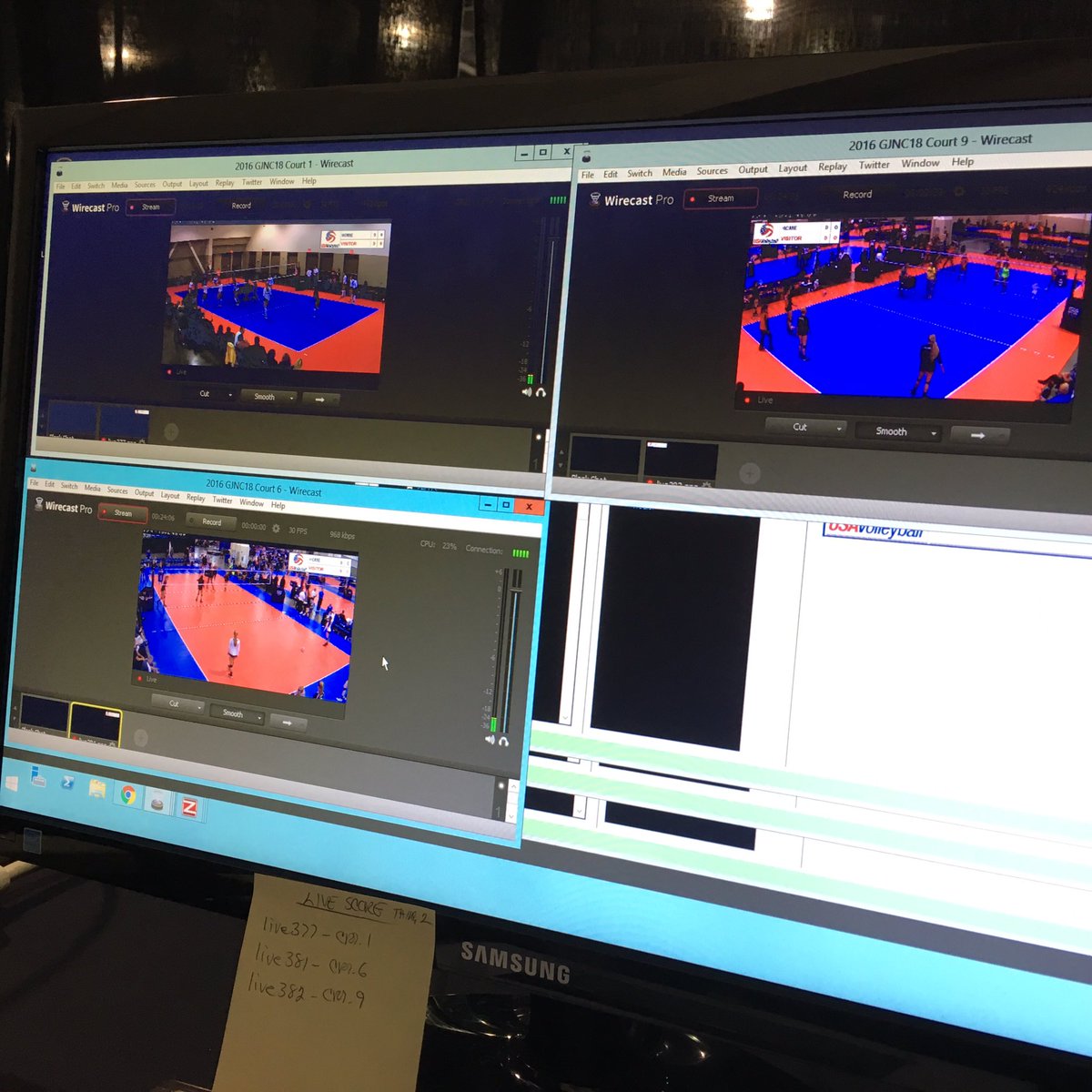 usavolleyball's tweet image. Get your fill of live volleyball as #GJNC 18s Nationals has 6 courts being streamed now. bit.ly/18GJNCin16